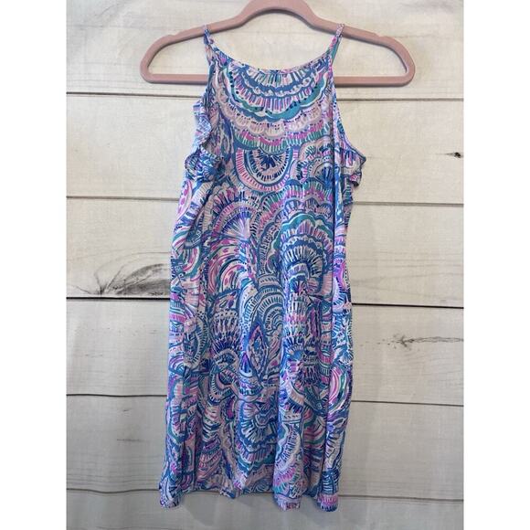 Lilly Pulitzer Girls Billie Dress Purple Print Sz XL - Picture 5 of 5